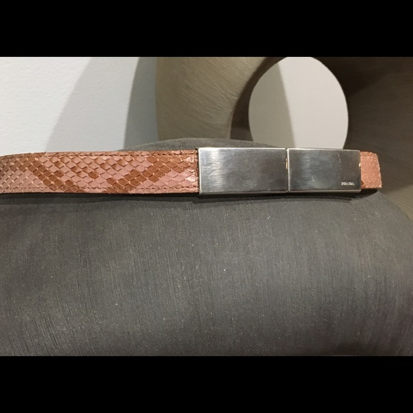 Vintage Prada leather belt, snakeskin look - Picture 1 of 6